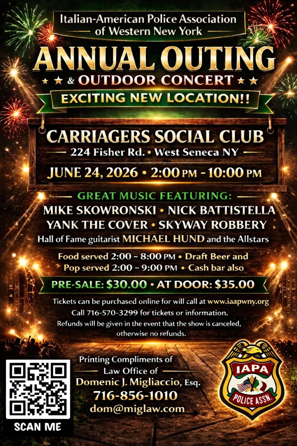 IAPA WNY Annual Outing & Outdoor Concert