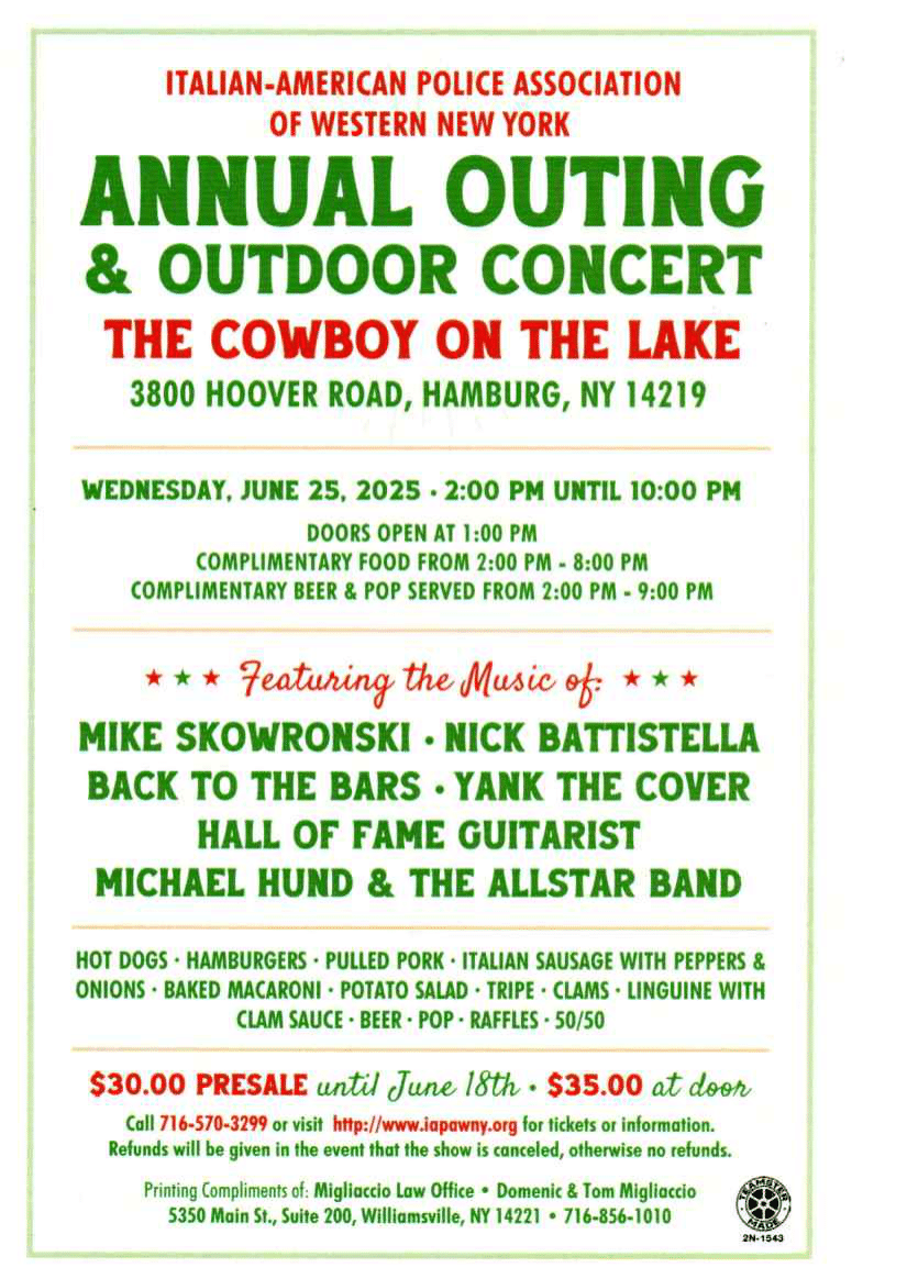 IAPA WNY Annual Outing & Outdoor Concert